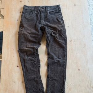 Men's Dark Gray Casual corduroy pants